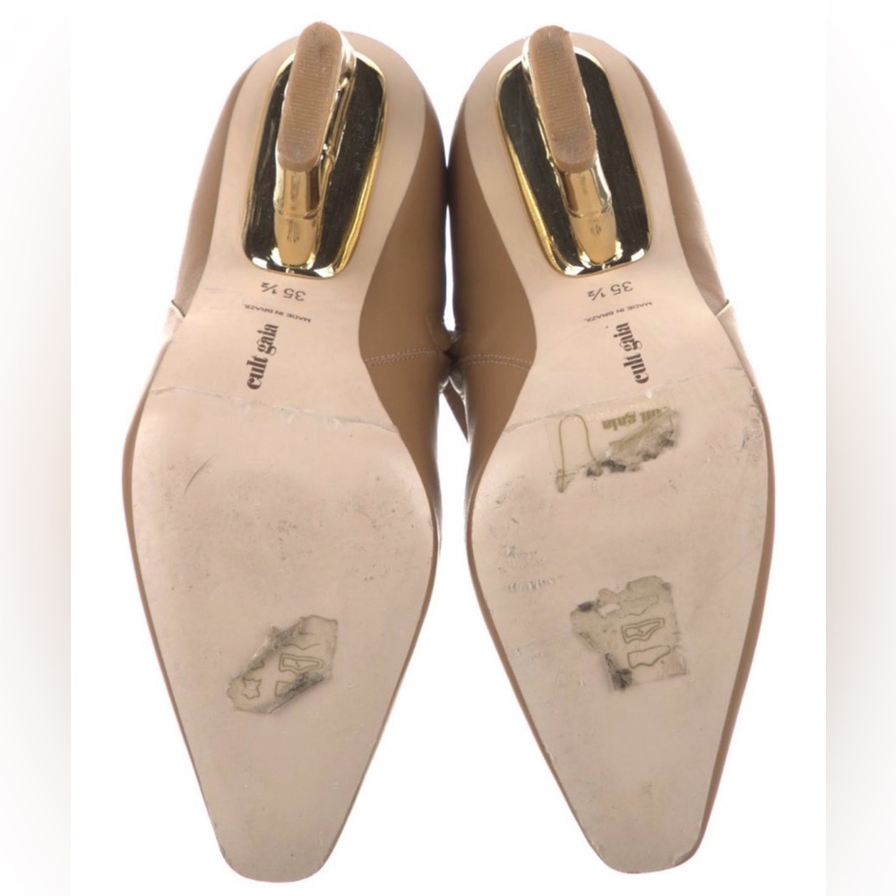 Cult Gaia Tan Heeled Boots with Gold Accent - Picture 5 of 5